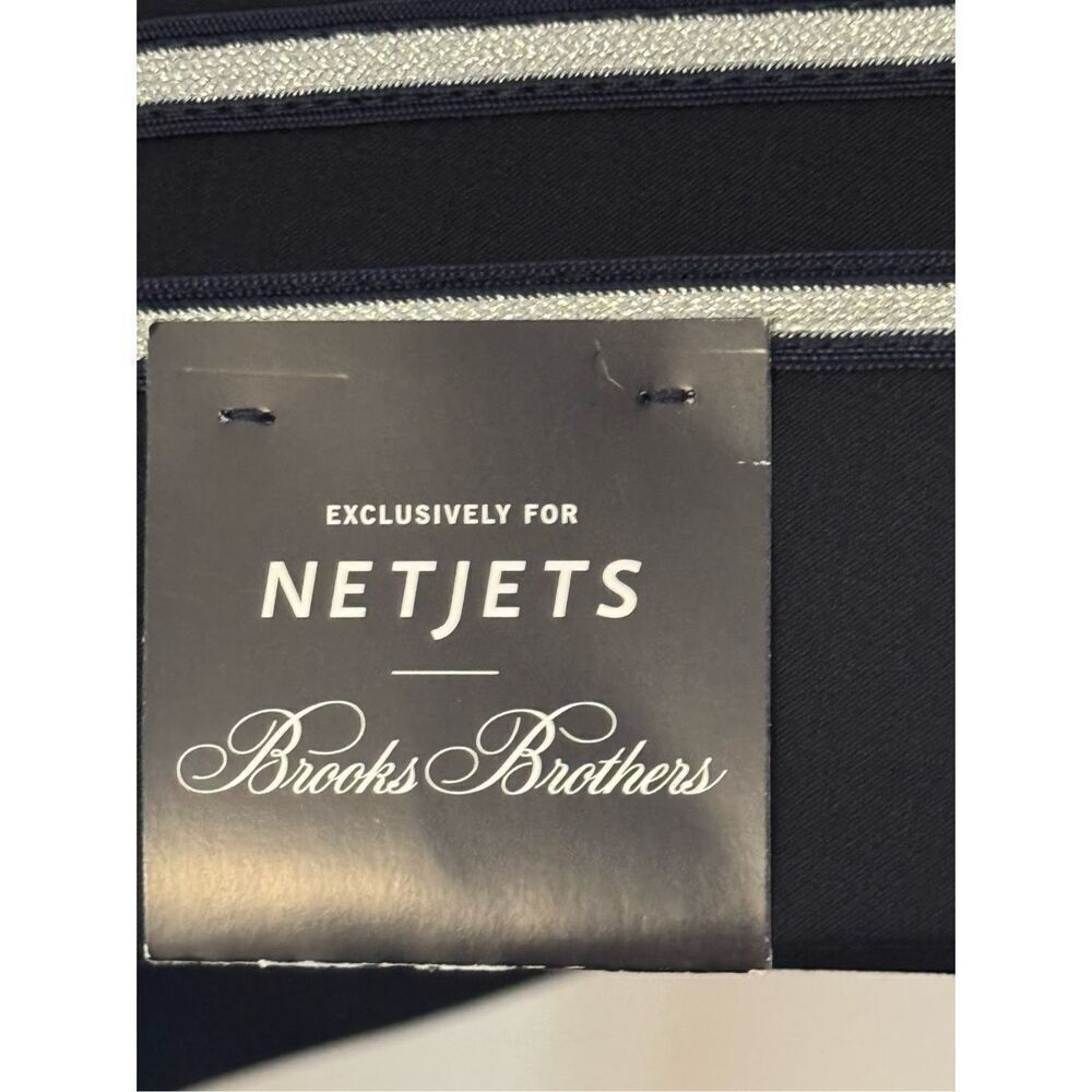 Brooks Brothers x NetJets Jacket Uniform Blazer Wool Blend Navy Blue Men 44L NWT - Picture 6 of 9